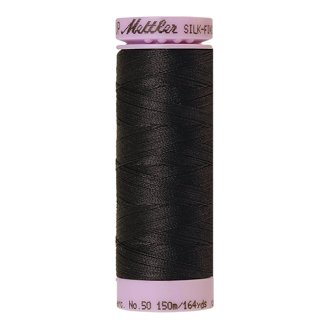 Silk-Finish Cotton 50, 150m - Mole Gray: Reines Baumwollgarn aus 100% langstapliger, ägyptischer Baumwollte von Amann Mettler
