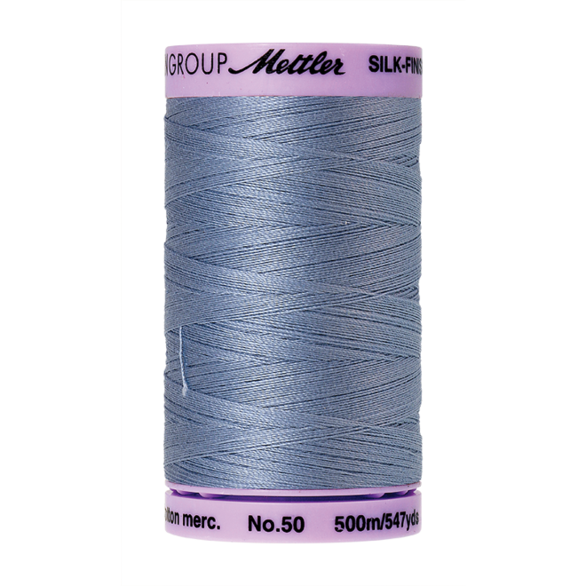 Silk-Finish Cotton 50, 500m - Summer Sky: Reines Baumwollgarn aus 100% langstapliger, ägyptischer Baumwollte von Amann Mettler