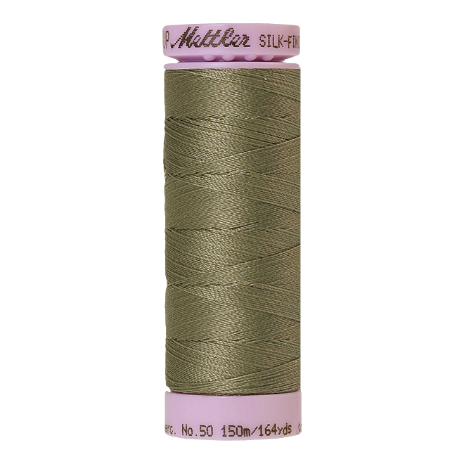 Silk-Finish Cotton 50, 150m - Sage: Reines Baumwollgarn aus 100% langstapliger, ägyptischer Baumwollte von Amann Mettler