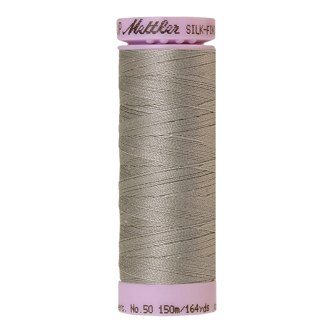 Silk-Finish Cotton 50, 150m - Titan Gray: Reines Baumwollgarn aus 100% langstapliger, ägyptischer Baumwollte von Amann Mettler