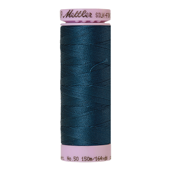 Silk-Finish Cotton 50, 150m - Tartan Blue: Reines Baumwollgarn aus 100% langstapliger, ägyptischer Baumwollte von Amann Mettler