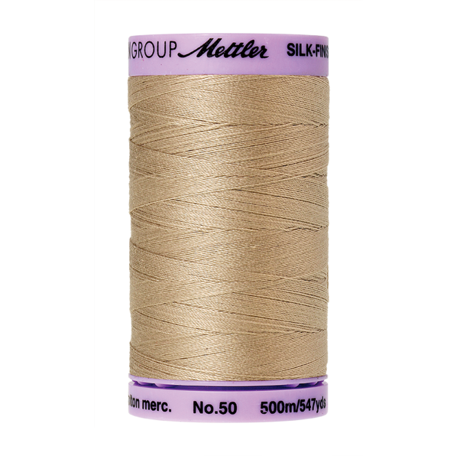 Silk-Finish Cotton 50, 500m - Straw: Reines Baumwollgarn aus 100% langstapliger, ägyptischer Baumwollte von Amann Mettler