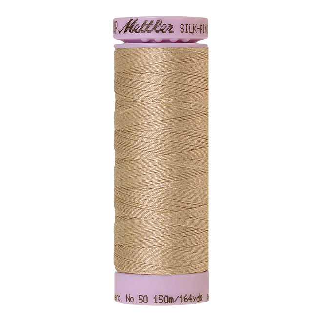 Silk-Finish Cotton 50, 150m - Straw: Reines Baumwollgarn aus 100% langstapliger, ägyptischer Baumwollte von Amann Mettler