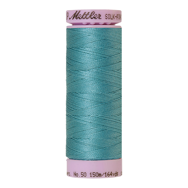 Silk-Finish Cotton 50, 150m - Blue-green Opal: Reines Baumwollgarn aus 100% langstapliger, ägyptischer Baumwollte von Amann Mettler