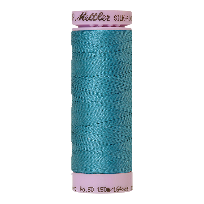 Silk-Finish Cotton 50, 150m - Glacier Blue: Reines Baumwollgarn aus 100% langstapliger, ägyptischer Baumwollte von Amann Mettler