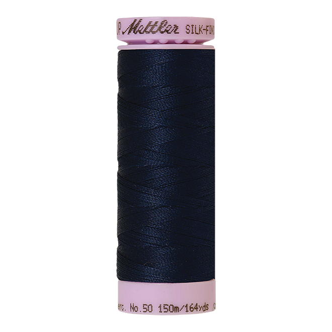 Silk-Finish Cotton 50, 150m - Concord: Reines Baumwollgarn aus 100% langstapliger, ägyptischer Baumwollte von Amann Mettler