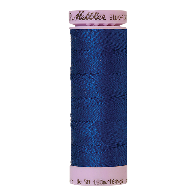 Silk-Finish Cotton 50, 150m - Royal Navy: Reines Baumwollgarn aus 100% langstapliger, ägyptischer Baumwollte von Amann Mettler