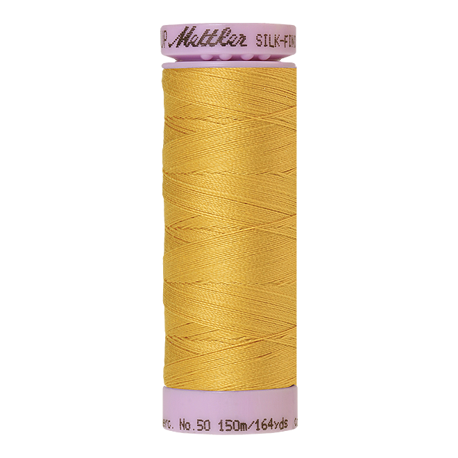 Silk-Finish Cotton 50, 150m - Star Gold: Reines Baumwollgarn aus 100% langstapliger, ägyptischer Baumwollte von Amann Mettler