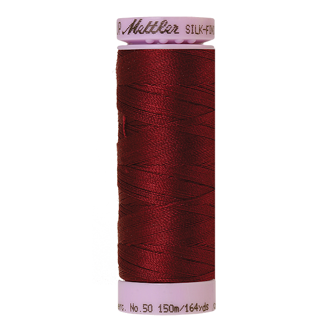 Silk-Finish Cotton 50, 150m - Cranberry: Reines Baumwollgarn aus 100% langstapliger, ägyptischer Baumwollte von Amann Mettler