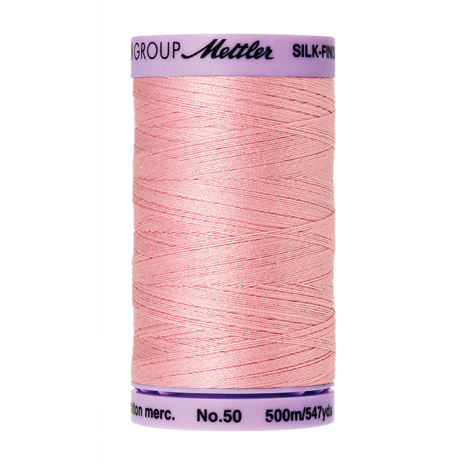Silk-Finish Cotton 50, 500m - Tea Rose: Reines Baumwollgarn aus 100% langstapliger, ägyptischer Baumwollte von Amann Mettler