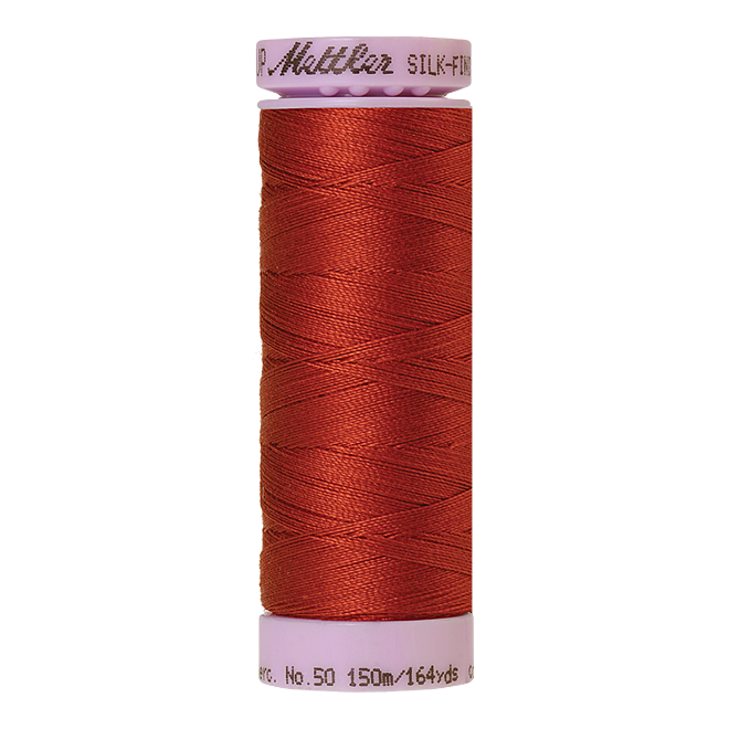 Silk-Finish Cotton 50, 150m - Brick: Reines Baumwollgarn aus 100% langstapliger, ägyptischer Baumwollte von Amann Mettler