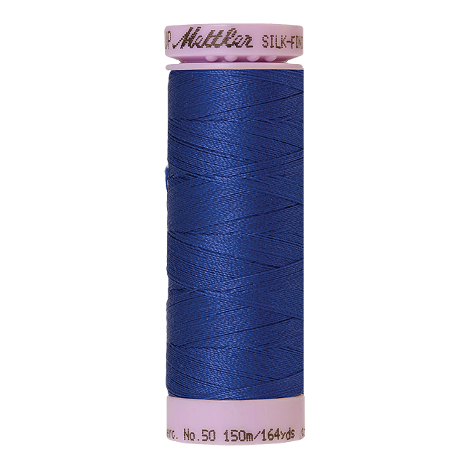 Silk-Finish Cotton 50, 150m - Fire Blue: Reines Baumwollgarn aus 100% langstapliger, ägyptischer Baumwollte von Amann Mettler