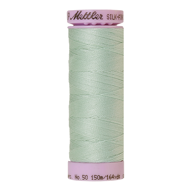 Silk-Finish Cotton 50, 150m - Snowmoon: Reines Baumwollgarn aus 100% langstapliger, ägyptischer Baumwollte von Amann Mettler