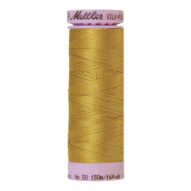 Silk-Finish Cotton 50, 150m - Ochre: Reines Baumwollgarn aus 100% langstapliger, ägyptischer Baumwollte von Amann Mettler