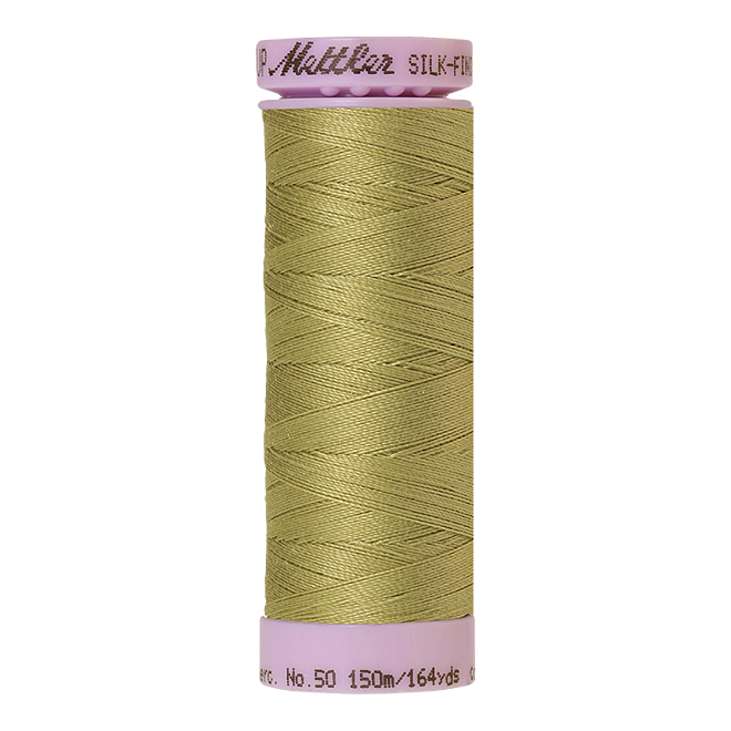 Silk-Finish Cotton 50, 150m - Seaweed: Reines Baumwollgarn aus 100% langstapliger, ägyptischer Baumwollte von Amann Mettler