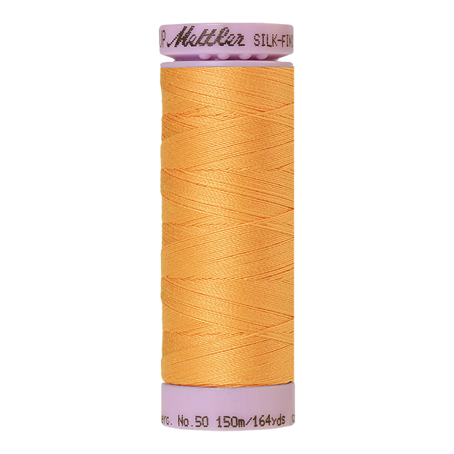 Silk-Finish Cotton 50, 150m - Warm Apricot: Reines Baumwollgarn aus 100% langstapliger, ägyptischer Baumwollte von Amann Mettler