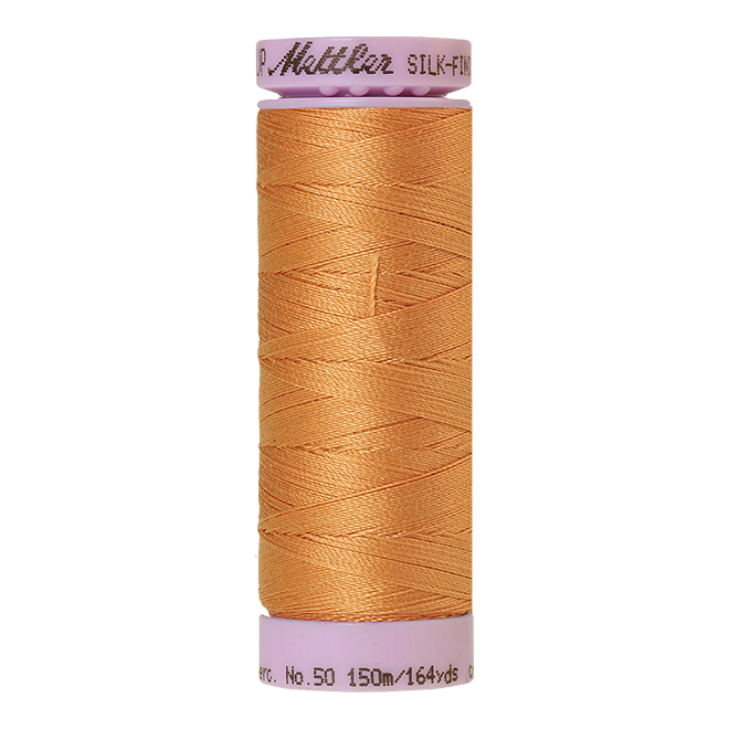 Silk-Finish Cotton 50, 150m - Dried Apricot: Reines Baumwollgarn aus 100% langstapliger, ägyptischer Baumwollte von Amann Mettler