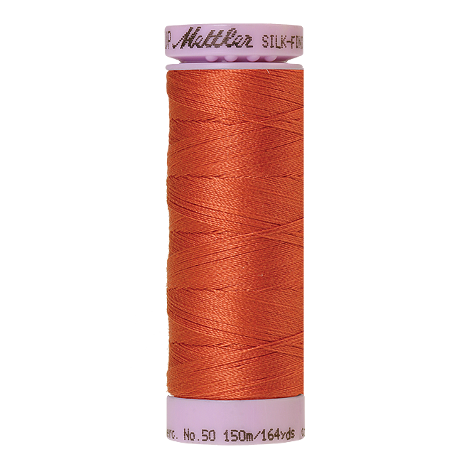 Silk-Finish Cotton 50, 150m - Reddish Ocher: Reines Baumwollgarn aus 100% langstapliger, ägyptischer Baumwollte von Amann Mettler