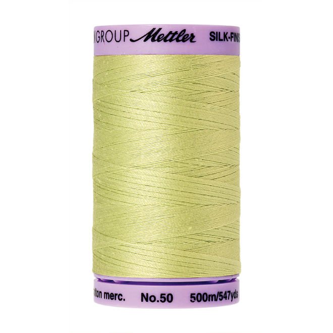 Silk-Finish Cotton 50, 500m - Spring Green: Reines Baumwollgarn aus 100% langstapliger, ägyptischer Baumwollte von Amann Mettler