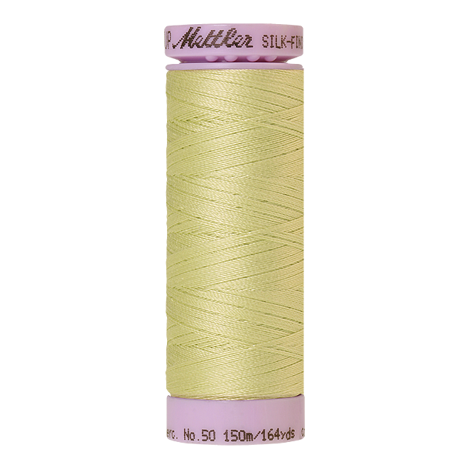 Silk-Finish Cotton 50, 150m - Spring Green: Reines Baumwollgarn aus 100% langstapliger, ägyptischer Baumwollte von Amann Mettler