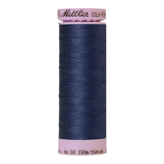 Silk-Finish Cotton 50, 150m - True Navy: Reines Baumwollgarn aus 100% langstapliger, ägyptischer Baumwollte von Amann Mettler
