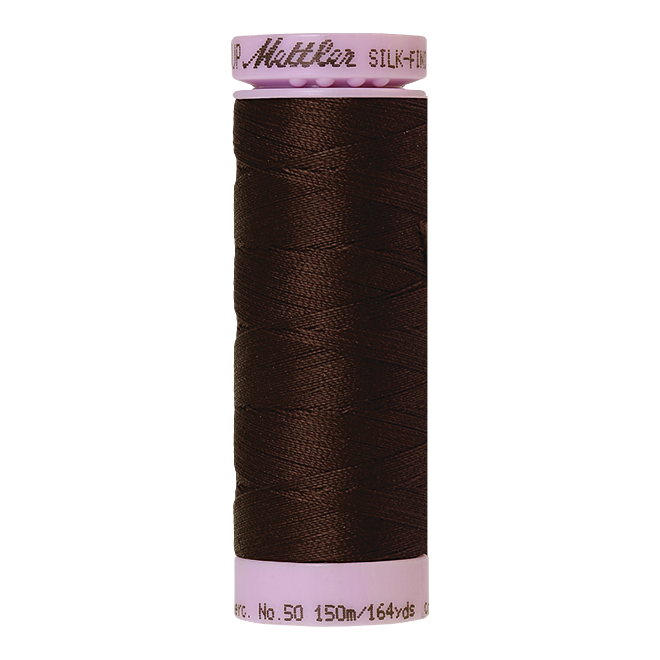 Silk-Finish Cotton 50, 150m - Black Peppercorn: Reines Baumwollgarn aus 100% langstapliger, ägyptischer Baumwollte von Amann Mettler