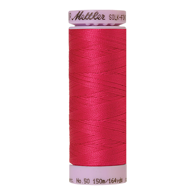 Silk-Finish Cotton 50, 150m - Fuschia: Reines Baumwollgarn aus 100% langstapliger, ägyptischer Baumwollte von Amann Mettler