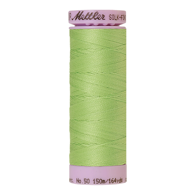 Silk-Finish Cotton 50, 150m - Jade Lime: Reines Baumwollgarn aus 100% langstapliger, ägyptischer Baumwollte von Amann Mettler