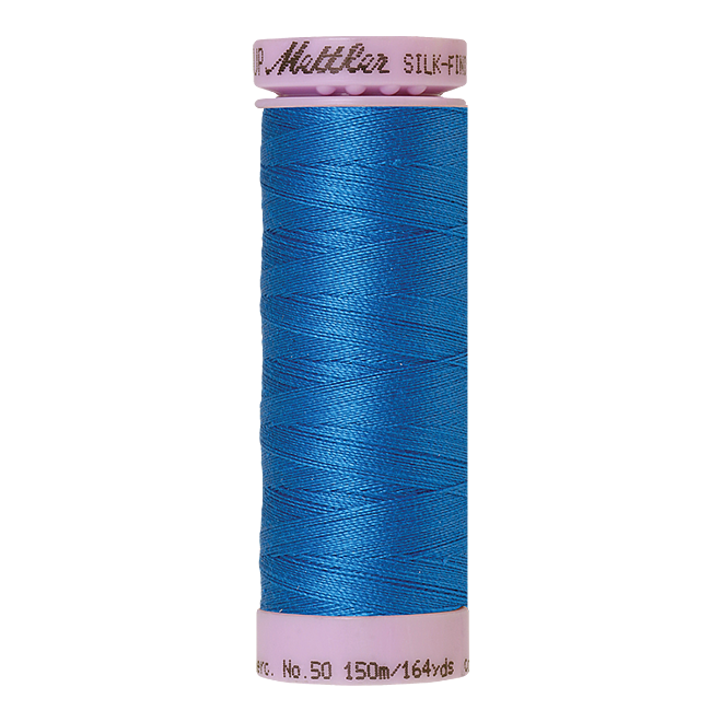 Silk-Finish Cotton 50, 150m - French Blue: Reines Baumwollgarn aus 100% langstapliger, ägyptischer Baumwollte von Amann Mettler