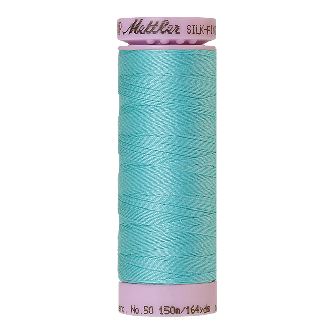 Silk-Finish Cotton 50, 150m - Blue Curacao: Reines Baumwollgarn aus 100% langstapliger, ägyptischer Baumwollte von Amann Mettler