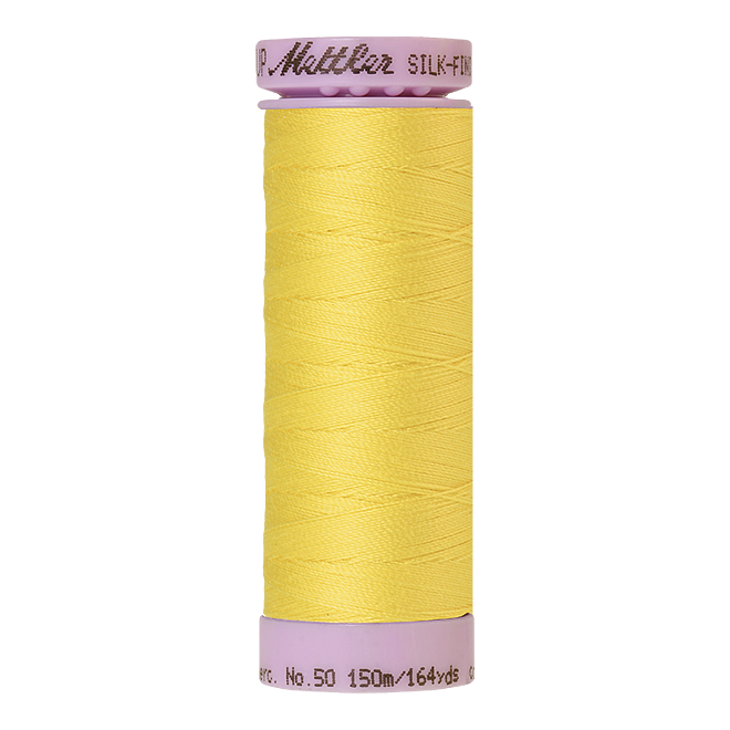 Silk-Finish Cotton 50, 150m - Lemon Zest: Reines Baumwollgarn aus 100% langstapliger, ägyptischer Baumwollte von Amann Mettler