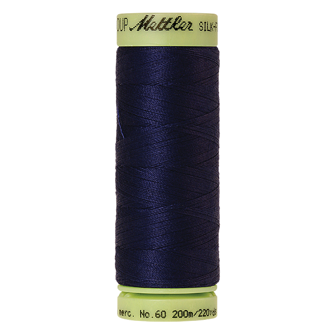 Silk-Finish Cotton 60, 200m - Dark Indigo: Reines Baumwollgarn aus 100% langstapliger, ägyptischer Baumwollte von Amann Mettler