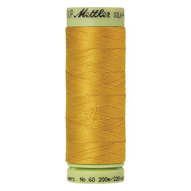 Silk-Finish Cotton 60, 200m - Nugget Gold: Reines Baumwollgarn aus 100% langstapliger, ägyptischer Baumwollte von Amann Mettler