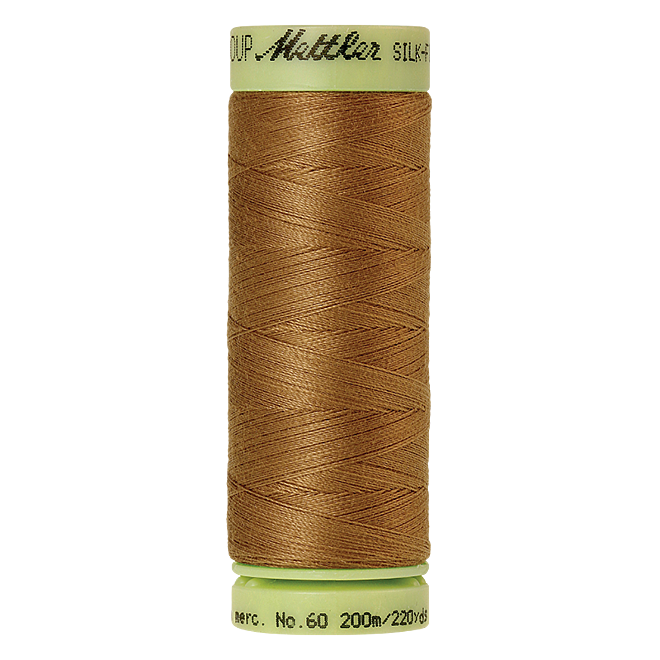 Silk-Finish Cotton 60, 200m - Dark Tan: Reines Baumwollgarn aus 100% langstapliger, ägyptischer Baumwollte von Amann Mettler