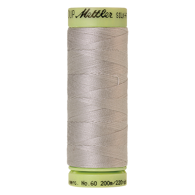 Silk-Finish Cotton 60, 200m - Ash Mist: Reines Baumwollgarn aus 100% langstapliger, ägyptischer Baumwollte von Amann Mettler