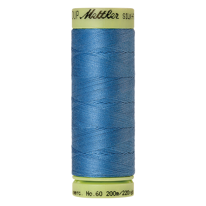 Silk-Finish Cotton 60, 200m - Reef Blue: Reines Baumwollgarn aus 100% langstapliger, ägyptischer Baumwollte von Amann Mettler