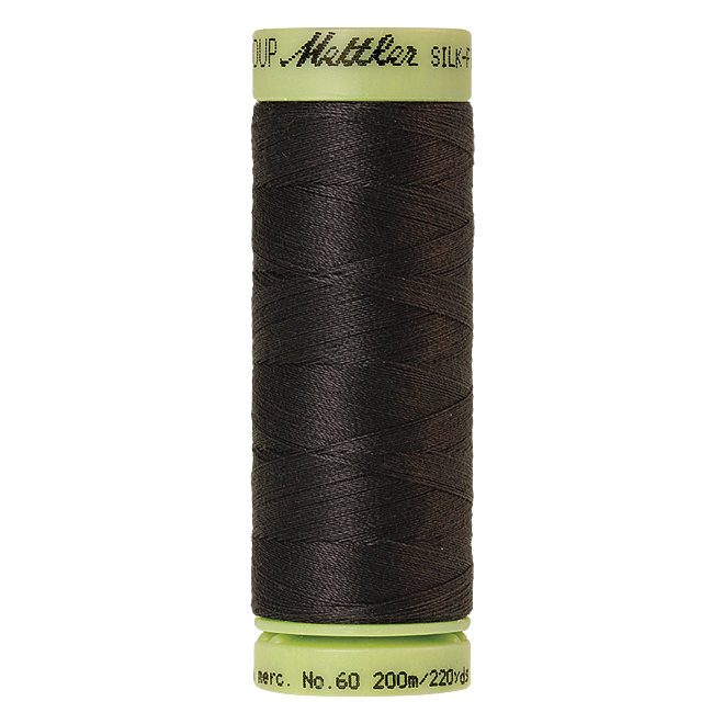 Silk-Finish Cotton 60, 200m - Mole Gray: Reines Baumwollgarn aus 100% langstapliger, ägyptischer Baumwollte von Amann Mettler