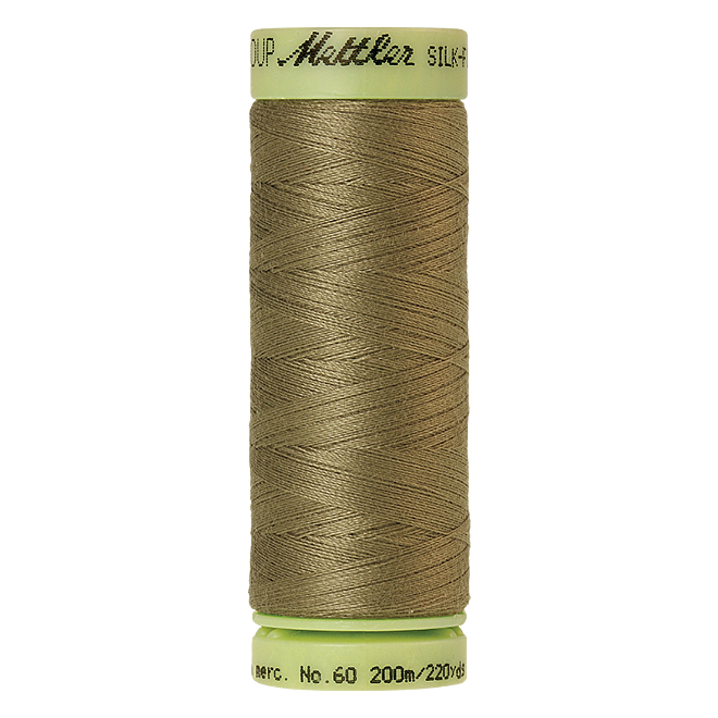 Silk-Finish Cotton 60, 200m - Olive Drab: Reines Baumwollgarn aus 100% langstapliger, ägyptischer Baumwollte von Amann Mettler