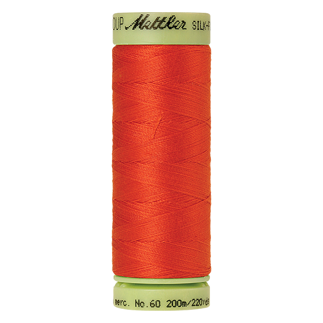 Silk-Finish Cotton 60, 200m - Paprika: Reines Baumwollgarn aus 100% langstapliger, ägyptischer Baumwollte von Amann Mettler