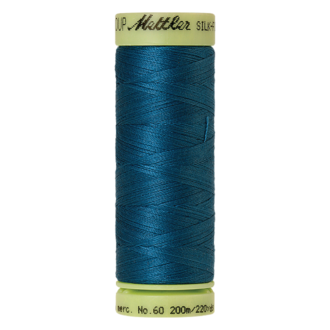 Silk-Finish Cotton 60, 200m - Dark Turquoise: Reines Baumwollgarn aus 100% langstapliger, ägyptischer Baumwollte von Amann Mettler