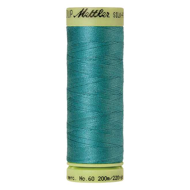 Silk-Finish Cotton 60, 200m - Blue-green Opal: Reines Baumwollgarn aus 100% langstapliger, ägyptischer Baumwollte von Amann Mettler