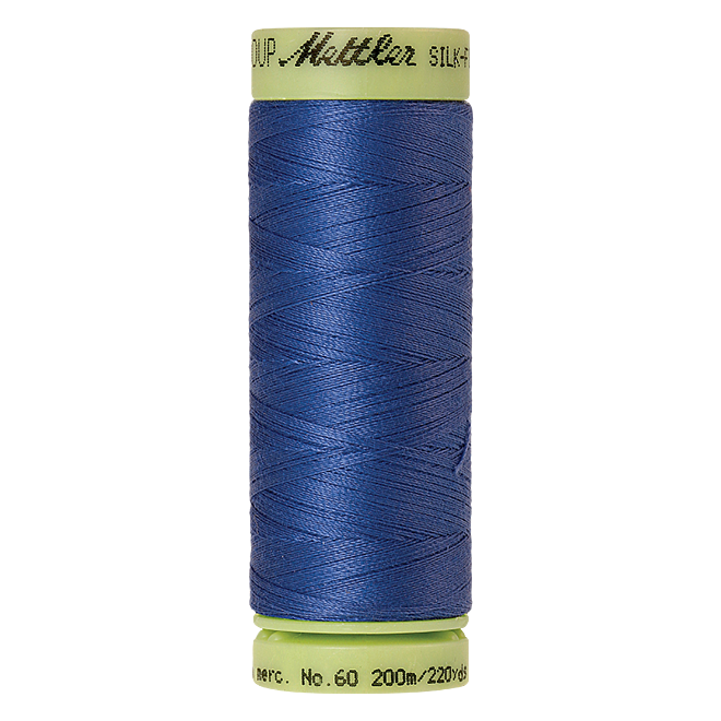 Silk-Finish Cotton 60, 200m - Cobalt Blue: Reines Baumwollgarn aus 100% langstapliger, ägyptischer Baumwollte von Amann Mettler