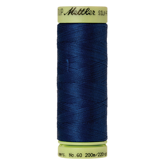 Silk-Finish Cotton 60, 200m - Royal Navy: Reines Baumwollgarn aus 100% langstapliger, ägyptischer Baumwollte von Amann Mettler