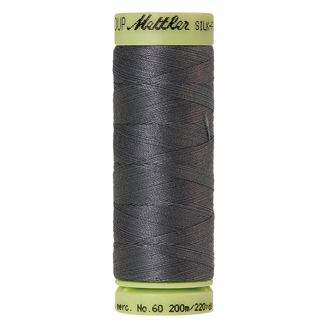Silk-Finish Cotton 60, 200m - Mousy Gray: Reines Baumwollgarn aus 100% langstapliger, ägyptischer Baumwollte von Amann Mettler