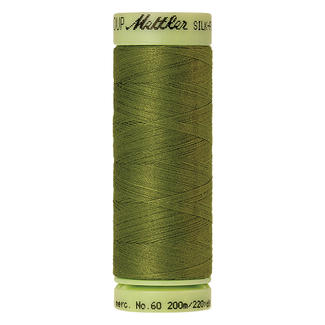 Silk-Finish Cotton 60, 200m - Moss Green: Reines Baumwollgarn aus 100% langstapliger, ägyptischer Baumwollte von Amann Mettler