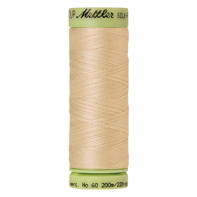 Silk-Finish Cotton 60, 200m - Eggshell: Reines Baumwollgarn aus 100% langstapliger, ägyptischer Baumwollte von Amann Mettler