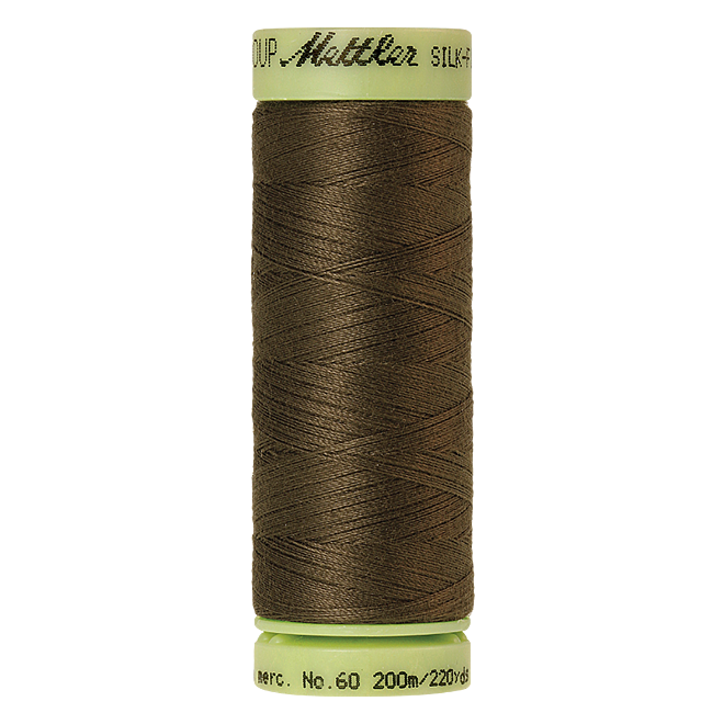 Silk-Finish Cotton 60, 200m - Olive: Reines Baumwollgarn aus 100% langstapliger, ägyptischer Baumwollte von Amann Mettler
