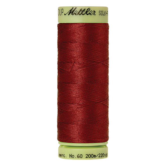 Silk-Finish Cotton 60, 200m - Brick: Reines Baumwollgarn aus 100% langstapliger, ägyptischer Baumwollte von Amann Mettler