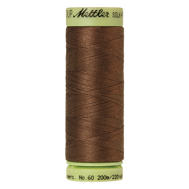 Silk-Finish Cotton 60, 200m - Pecannut: Reines Baumwollgarn aus 100% langstapliger, ägyptischer Baumwollte von Amann Mettler