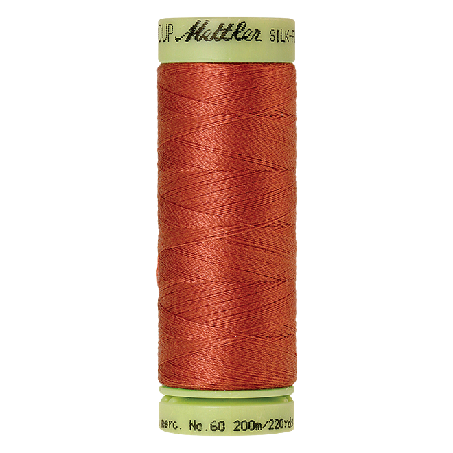 Silk-Finish Cotton 60, 200m - Reddish Ocher: Reines Baumwollgarn aus 100% langstapliger, ägyptischer Baumwollte von Amann Mettler